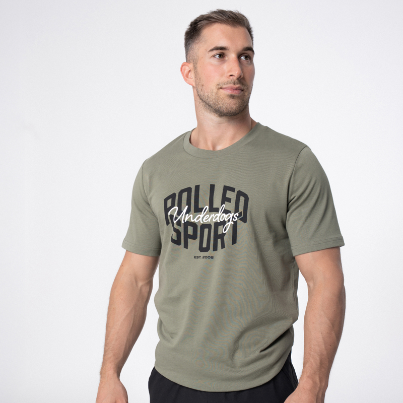 Polleo Men's Force Signature Logo Short Sleeve T-Shirt, Green - S